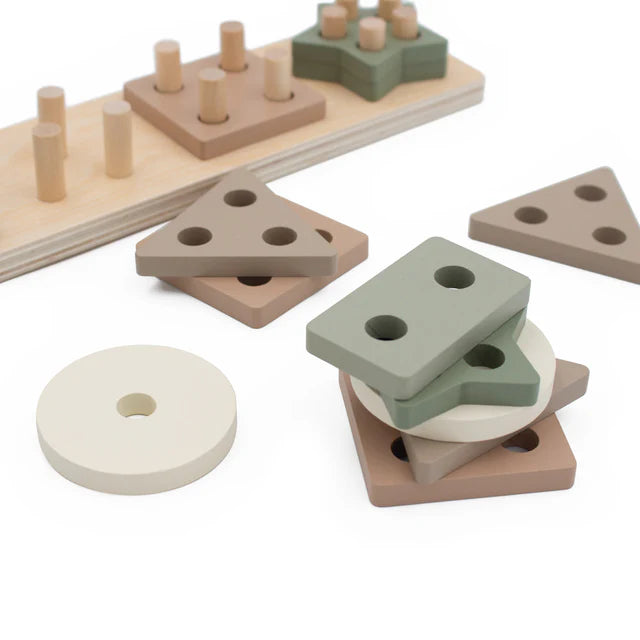Jumini Colorful Shape Sorting Pegs